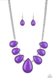 Drop Zone - Purple Necklace