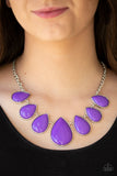 Drop Zone - Purple Necklace