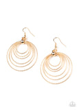 Elliptical Elegance- Gold Earrings