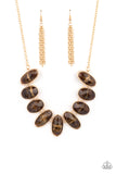 Elliptical Episode - Brown Necklace