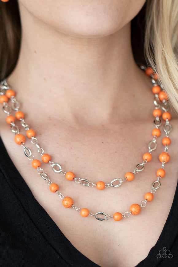 Essentially Earthy - Orange Necklace