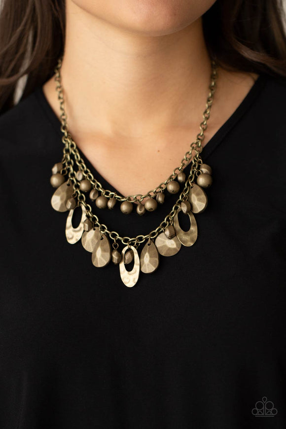 Extra Exhilarating - Brass Necklace