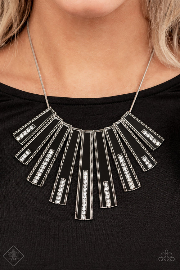 FAN-tastically Deco - Black Necklace