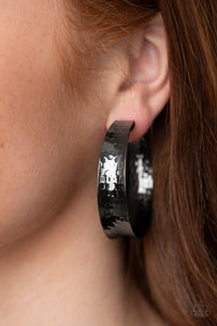 Fearlessly Flared- Black Earrings