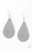 Feelin Groovy- Grey Earrings