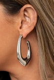 Find Your Anchor- Silver Hoop Earrings