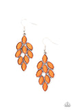 Flamboyant Foliage- Orange Earrings