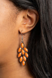 Flamboyant Foliage- Orange Earrings