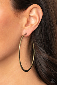 Flat Spin- Brass Earrings