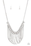 Flaunt Your Fringe- White Necklace