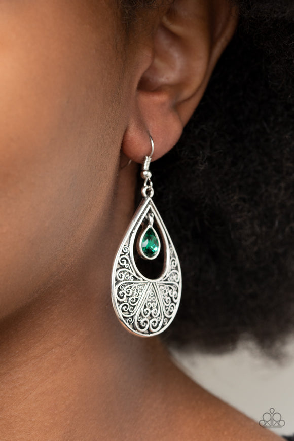 Garden Magic- Green Earrings