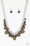 Gorgeously Globetrotter- Green Necklace