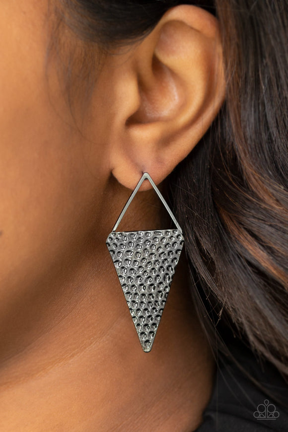 Have A Bite- Black Earrings