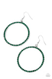 Head-Turning Halo - Green Earrings