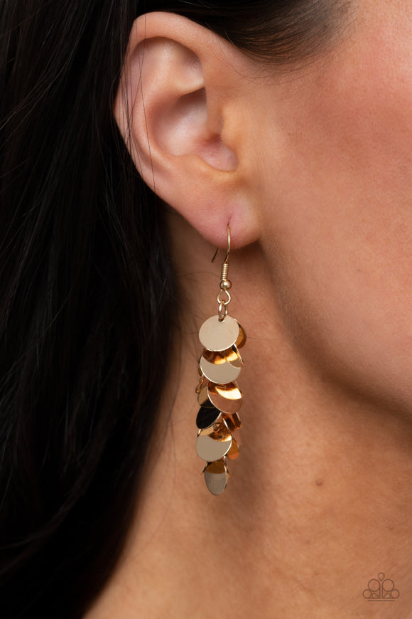 Hear Me Shimmer- Gold Earrings