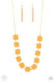 Hello Material Girl- Orange Necklace