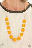 Hello Material Girl- Orange Necklace