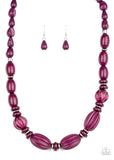 High Alert- Purple Necklace