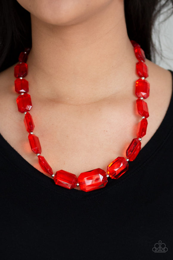 ICE Versa - Red Necklace