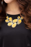 Iridescently Irresistible- Yellow Necklace