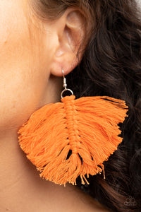 Macrame Mamba- Orange Earrings