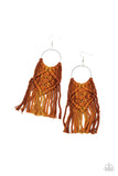 Macrame Rainbow- Brown Earrings