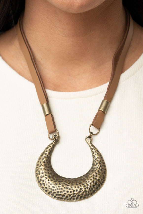 Majorly Moonstruck - Brass Necklace