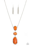 Making An Impact- Orange Necklace