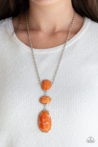 Making An Impact- Orange Necklace