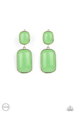 Meet Me At The Plaza - Green Clip On Earrings