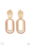 Melrose Mystery - Brown Clip On Earrings