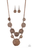 Metallic Patchwork- Copper Necklace