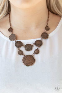 Metallic Patchwork- Copper Necklace