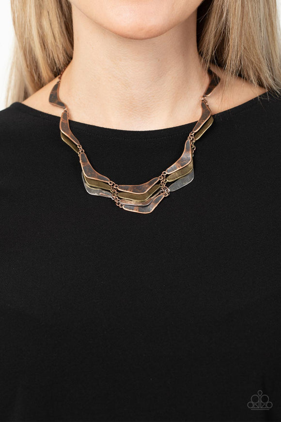 Mixed Metal Mecca- Copper Necklace