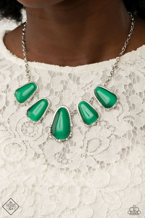 Newport Princess- Green Necklace