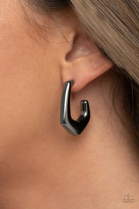 On the Hook- Black Earrings