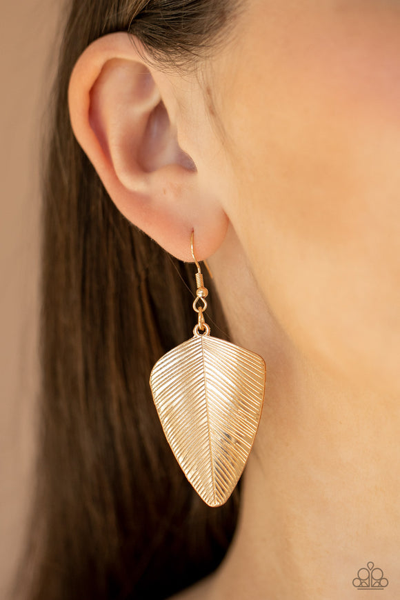 One Of The Flock- Gold Earrings