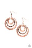 Out Of Control Shimmer - Copper Earrings