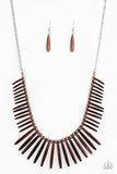 Out Of My Element- Brown Necklace