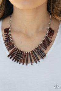 Out Of My Element- Brown Necklace