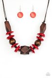 Pacific Paradise- Red Necklace