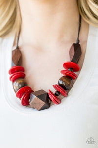 Pacific Paradise- Red Necklace