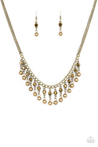 Pageant Queen- Brass Necklace