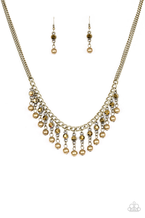 Pageant Queen- Brass Necklace