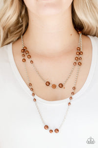 Pearl Promenade - Brown Necklace