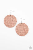 Plaited Plains- Pink Earrings
