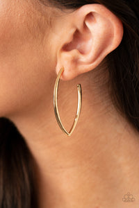 Point Blank Beautiful- Gold Earrings