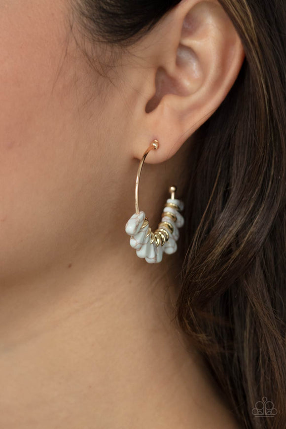 Poshly Primitive- White Earrings