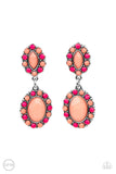 Positively Pampered - Orange Clip On Earrings