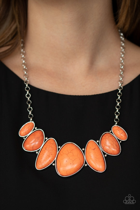 Primitive- Orange Necklace